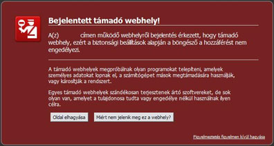 Feltört weblap vírusmentesítése, "bejelentett támadó webhely" javítása