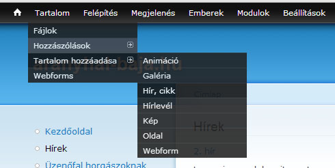 tartalom beküldése ablak