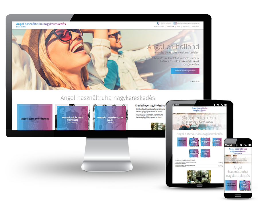 Angolhasznaltruhanagyker.hu - angol bálás használt ruha nagykereskedés reszponzív honlapjának elkészítése