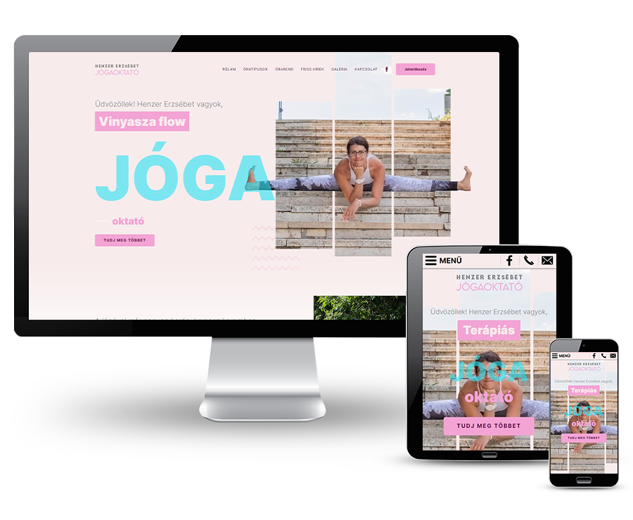 Erzsijoga.hu - Henzer Erzsébet jógaoktatás, Tata - reszponzív honlapkészítés