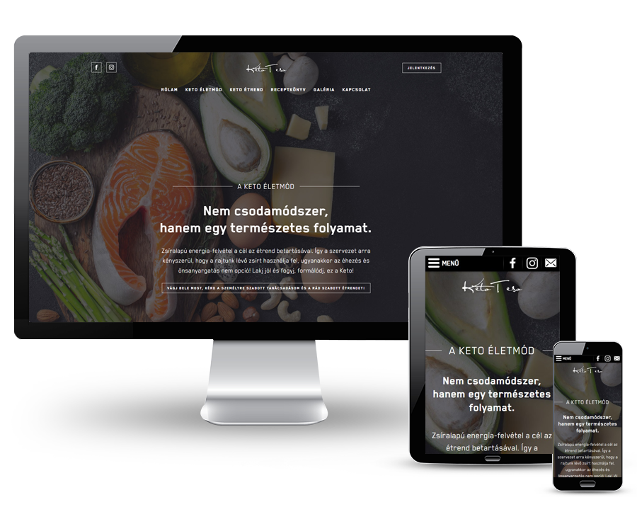 Ketoteso.hu - Keto diéta, életmód, tanácsok, vélemények - reszponzív honlapkészítés