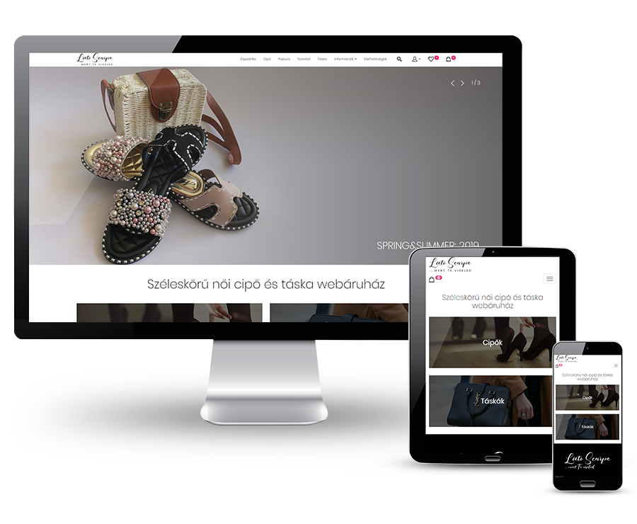 Lietoscarpe.hu - cipő, táska reszponzív webáruház készítés