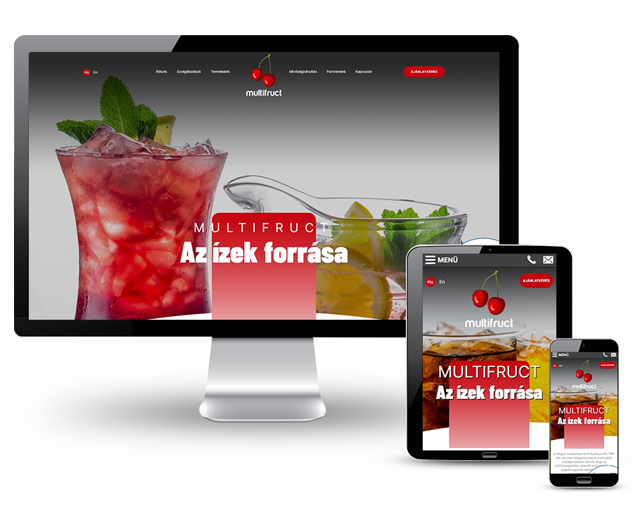 Multifruct.com - Komplex aromatizálási szolgáltatások - reszponzív weboldal készítés