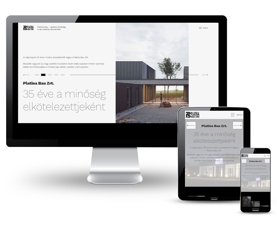 Platinabau.hu - Útépítés, térburkolás, magas- és mélyépítés - Reszponzív honlapkészítés