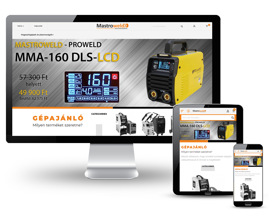 Mastroweld.hu - Mastroweld termékek áruháza - reszponzív webáruház készítés