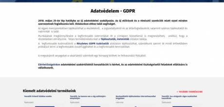 Adatvedelem2018.eu - Segítséget nyújtó reszponzív webáruház a 2018-as adatvédelmi változásokkal kapcsolatban