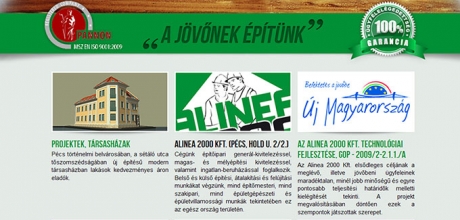alinea2000.hu céges weboldalának megújítása