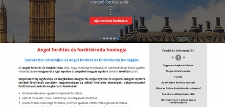 Angolforditasesforditoiroda.hu fordítással foglalkozó multi site oldal készítése