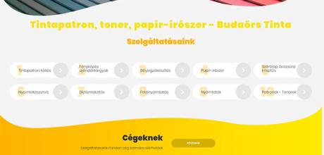 Budaorstinta.hu - tintapatron, toner, papír-írószer - Reszponzív honlapkészítés