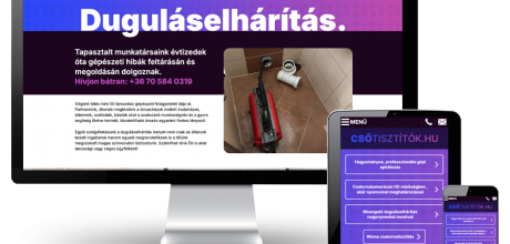 Csotisztitok.hu - Duguláselhárítás, csatornatisztítás - reszponzív weboldal készítés
