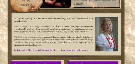 Eszti Csokimanufaktúra weboldalának elkészítése