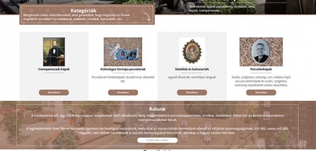 Fotókerámia.hu reszponzív porcelánplakett és urna értékesítő webáruház készítése