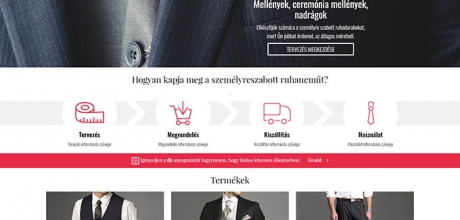 Gregorytailoring.com személyre szabott alkalmi ruha reszponzív webáruház készítés