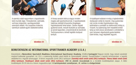 International Sporttrainer Academy kétnyelvű weboldalának elkészítése