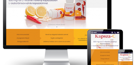 Kapsza-c.hu - 800 mg-os C-vitamin növényi kapszulában - reszponzív honlapkészítés