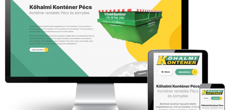 Kohalmikontener.hu - Konténer rendelés, szállítás - Pécs - reszponzív honlapkészítés