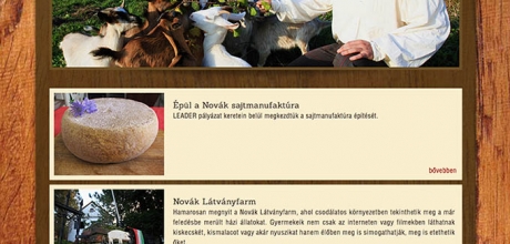 Novák Sajtmanufaktúra bemutatkozó weboldalának elkészítése