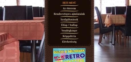 Pálma Vendéglő weboldalának megújítása
