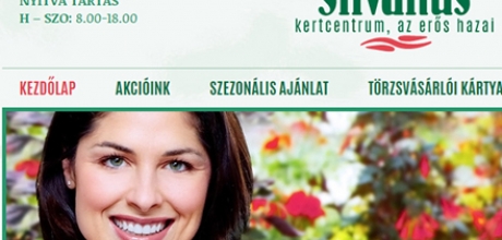 Silvanus Kertcentrum bemutatkozó weboldal