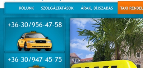 Taxi900.eu bemutatkozó honlap
