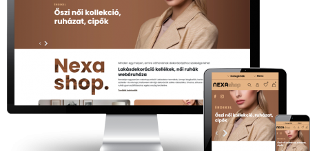 Nexashop.hu - Lakásdekoráció kellékek széles választéka - reszponzív webáruház készítése