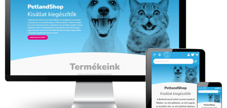 Petlandshop.hu - Macska és kutya kiegészítők, termékek - reszponzív webáruház készítés