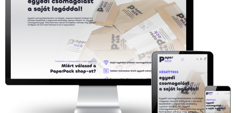 Paperpackshop.eu - Papírtasakok, csomagolópapírok gyártói áron - reszponzív webáruház készítés