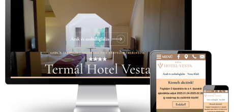 Vestahotel.hu - Termál Hotel Vesta, wellness Tápiószecsőn - reszponzív weboldal készítés