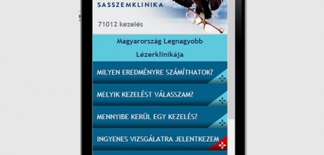 Sasszemklinika.hu weboldal mobil verziójának elkészítése