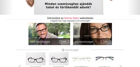 Onlineoptic.hu webáruház készítés