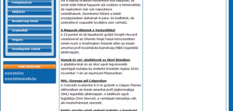 TV8 honlapjának elkészítése