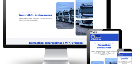 vtk-group.hu - VTK Group Nemzetközi teherszállítás - reszponzív weboldal készítés