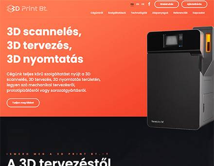 3dprintbt.hu weboldalkészítés a Demján Sándor Program pályázat keretében