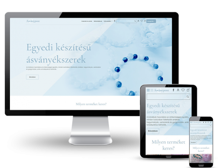 Asvanypont.hu - Egyedi készítésű ásványékszerek - reszponzív webshop készítés