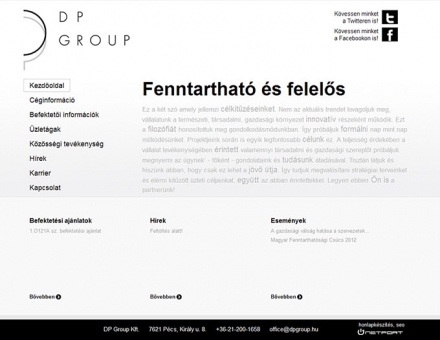 dpgroup.hu minimalista design