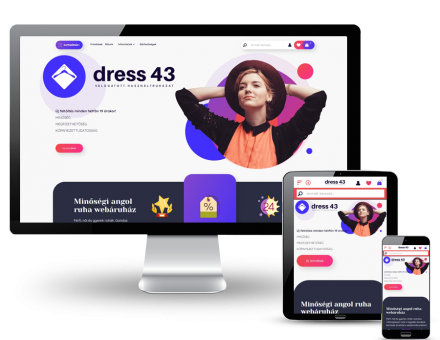 Dress43.hu - Válogatott használt ruházat - reszponzív webáruház készítés