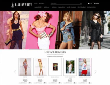 Fashionwhite.hu - női divatos ruhák és kiegészítők reszponzív webáruháza