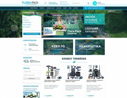 Florapack.hu mobil barát kertészeti webáruház készítés