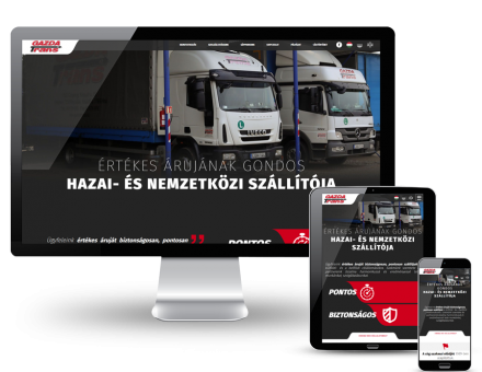 Gazdatrans.hu - szállítmányozás - reszponzív honlapkészítés