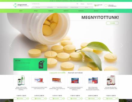 Gyogyszerweb.hu - reszponzív gyógyszer webáruáz készítés