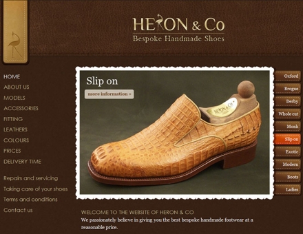 heronbespokeshoes.co.uk weboldal