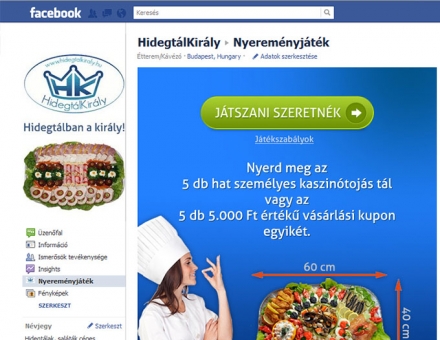 Facebook nyereményjáték - hidegtalkiraly.hu