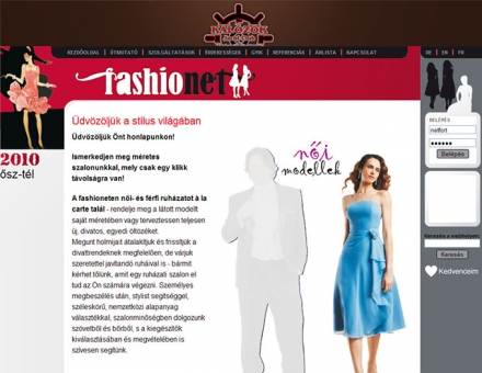 Honlapkészítés, weboldal programozás: fashionet.hu