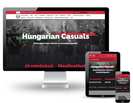 Hungariancasuals.com - Szurkolói bolt, szurkolói ruházat - reszponzív webáruház készítés