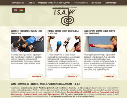 International Sporttrainer Academy kétnyelvű weboldalának elkészítése