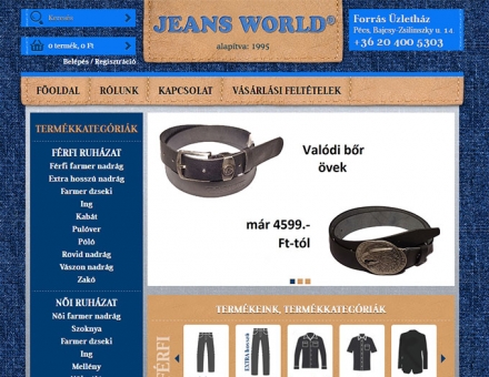 Jeansworld.hu ruházati webáruház