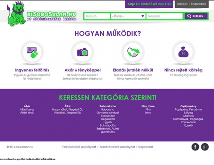 Kisoroszlan.hu apróhirdetési honlap készítés