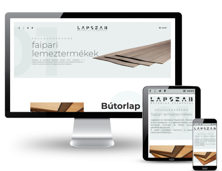 Lapszab.hu - Faipari lemeztermékek vágása és élzárása - reszponzív honlapkészítés