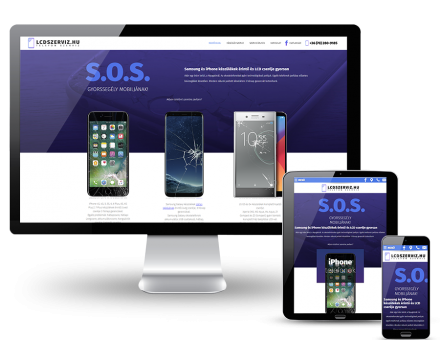 Lcdszerviz.hu - Samsung és iPhone szerviz reszponzív weboldalának készítése