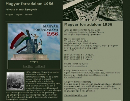 Magyar forradalom 1956 könyv weboldala